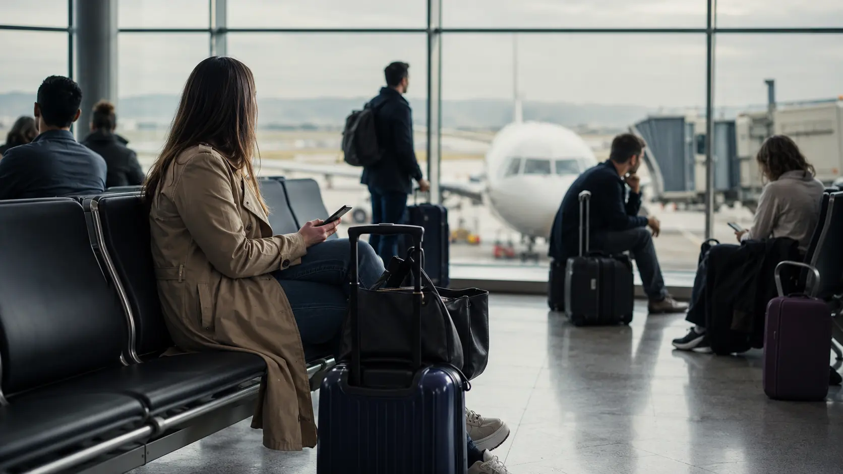 Passengers affected by an airline strike checking flight disruption rights